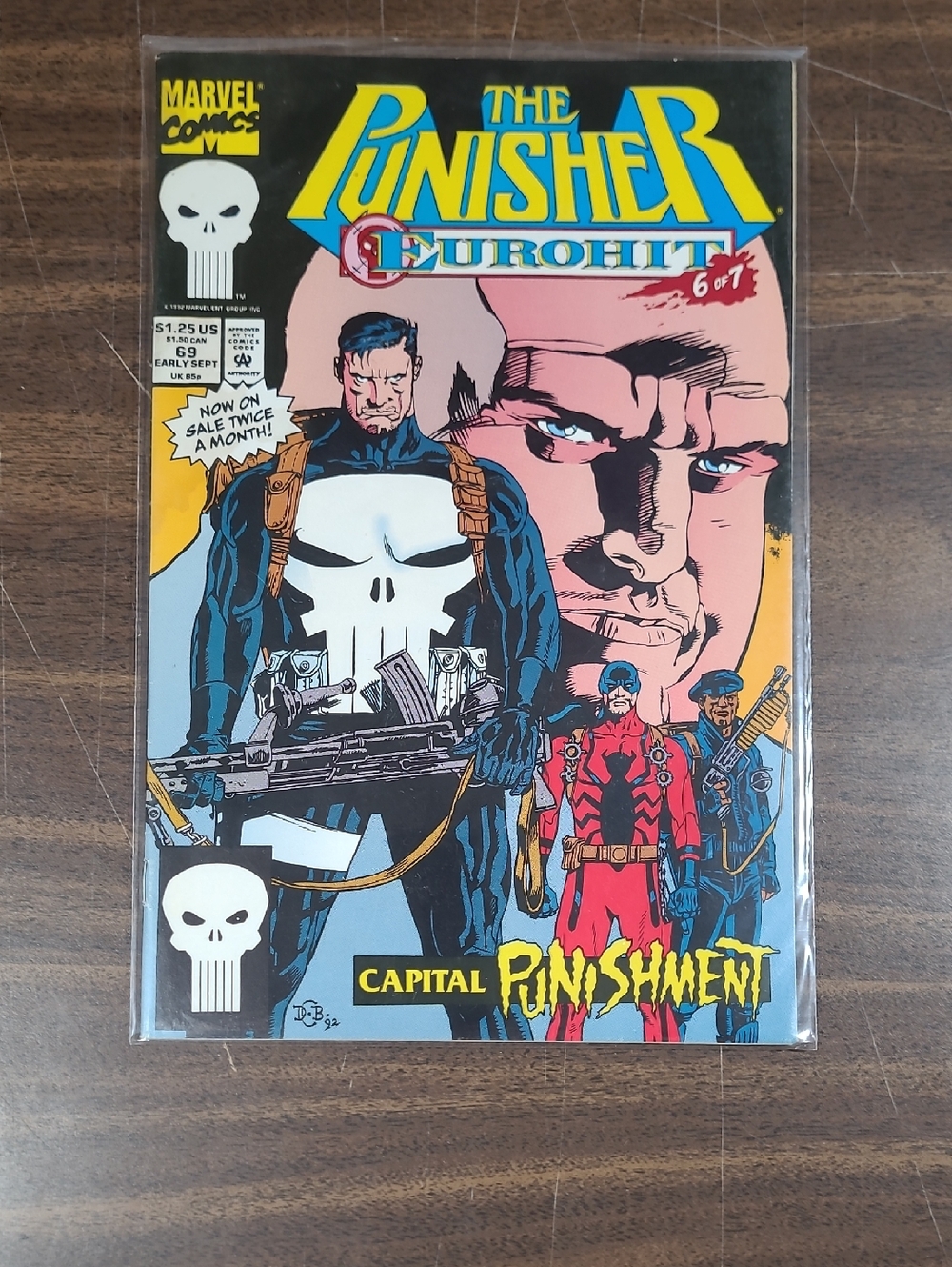 Marvel The Punisher Eurohit Comic Book #69 September 1992 Bagged